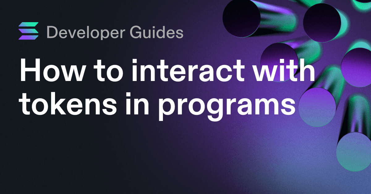 How to interact with tokens in programs